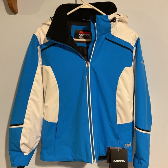 GIRLS KARBON MAGIC YOUTH WARM WINTER JACKET BLUE SIZE 14 NWT - Picture 1 of 5